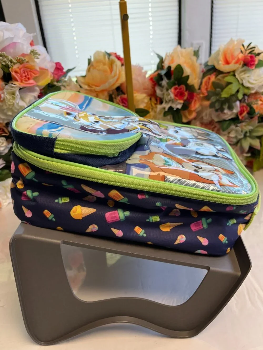 3/$20 Bundle 🌈Bluey Insulated Lunch Bag Popsicle Ice Cream Print Green Navy